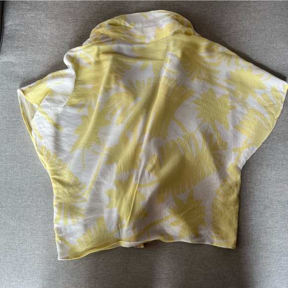 ARITZIA | Wilfred Free The Tie-Front Blouse in Yellow/White XS - Picture 10 of 12
